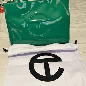 Telfar White Quilted Bag